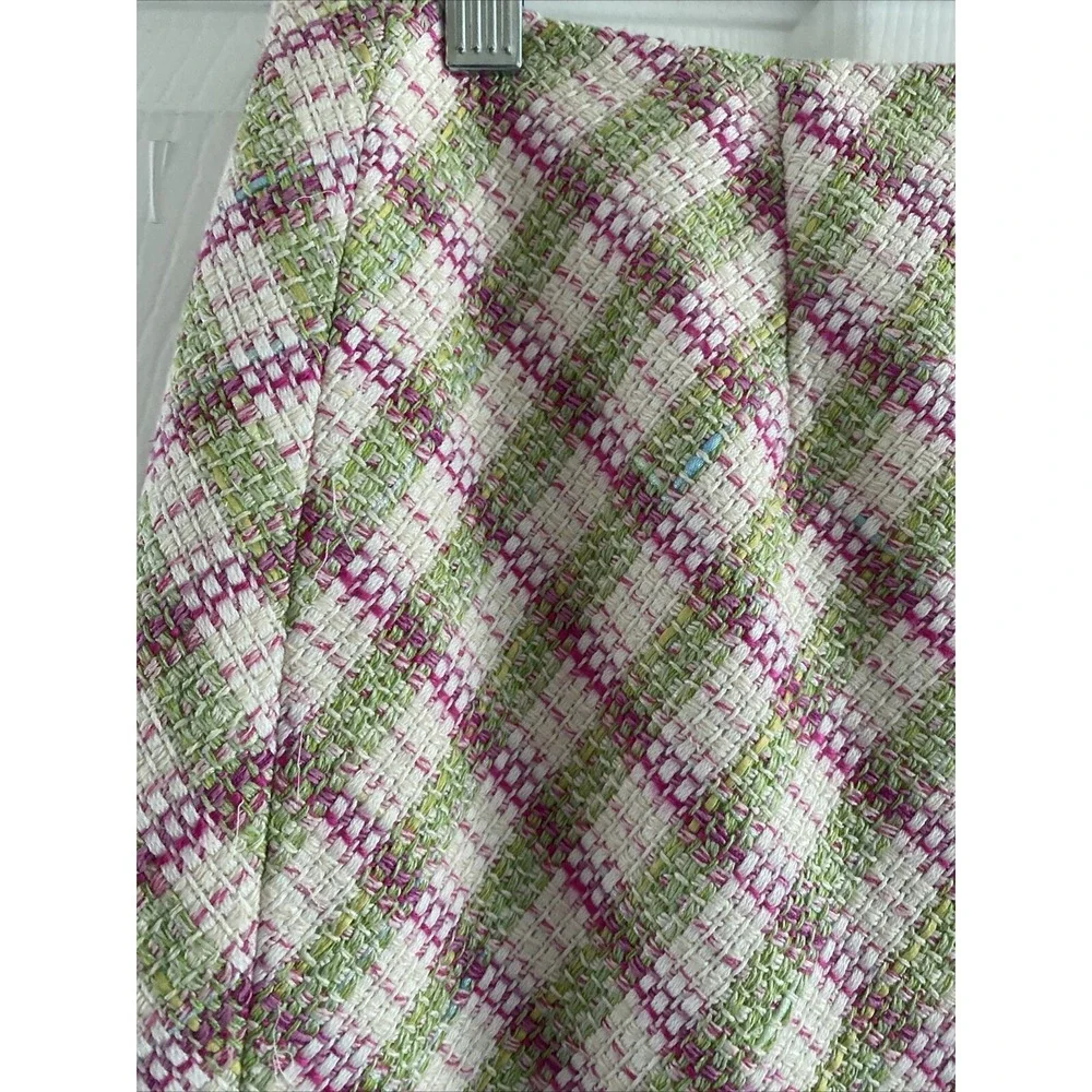 Carlisle Women's Womens 4 Silk Wool Pencil Skirt Pastel Old Money Fem Clean Girl - Picture 2 of 6